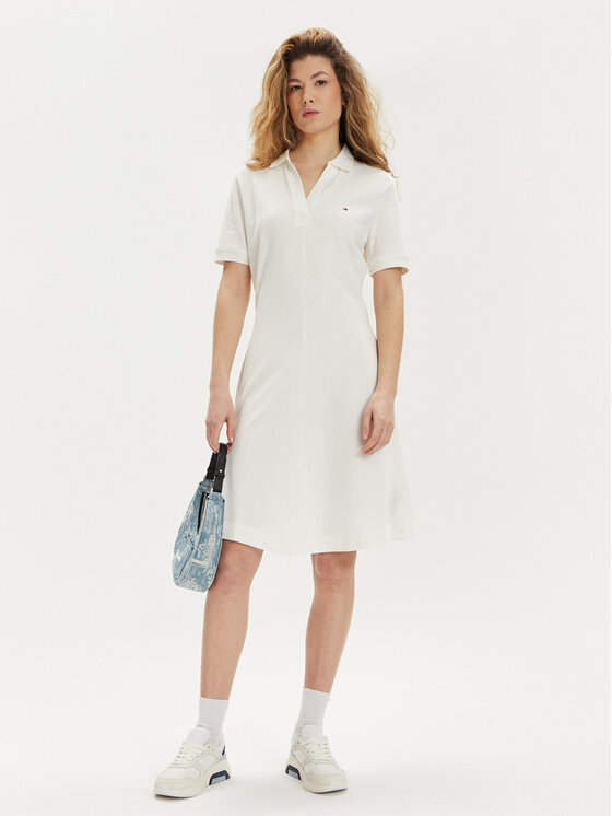 Tommy Hilfiger Tommy Hilfiger Літня сукня WW0WW41567 Білий Regular Fit