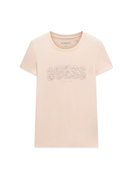 Guess Guess Тишърт 172699 Бежов Classic Fit