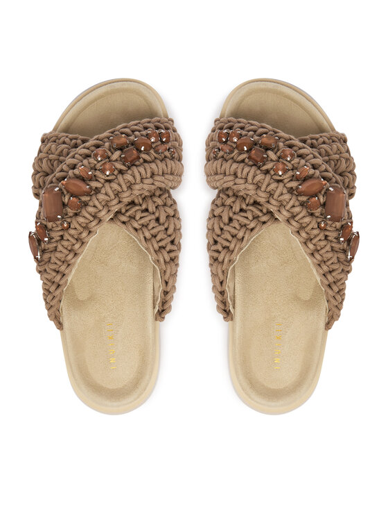 Inuikii Inuikii Şlapi Woven Stones 1004.003.0073 Bej deschis