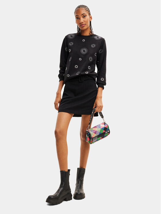 Desigual Desigual Μπλούζα 23WWSK32 Μαύρο Regular Fit