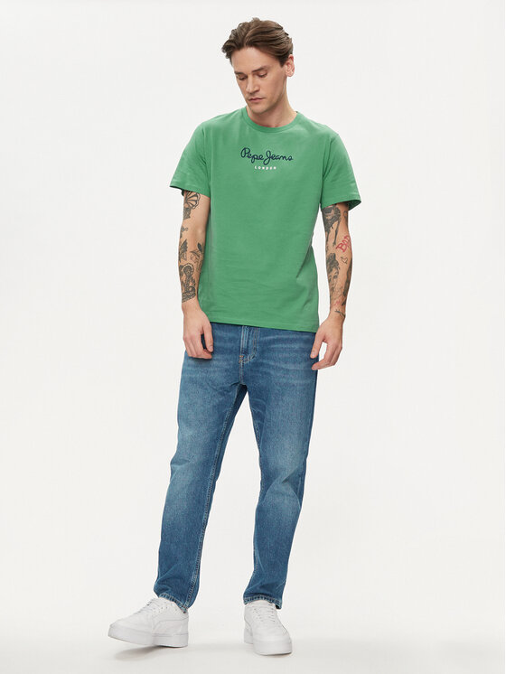 Pepe Jeans Pepe Jeans T-Shirt Eggo N PM508208 Zielony Regular Fit