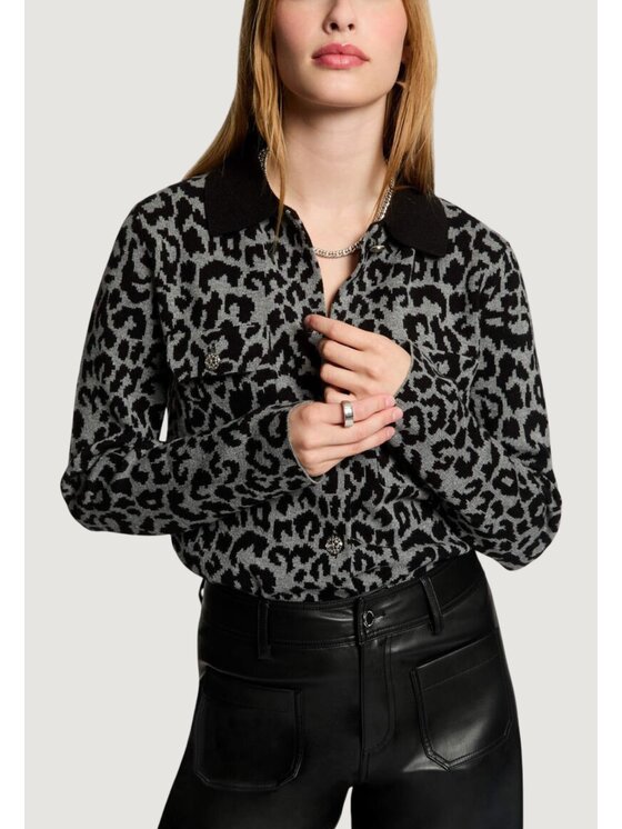 Morgan De Toi Morgan De Toi Cardigan 252-MBOLEO Grigio Casual Fit