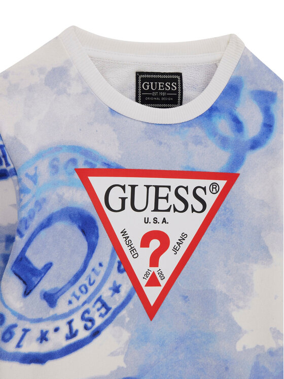 Guess Guess Mikina N6GQ00 KA6R4 Modrá Regular Fit