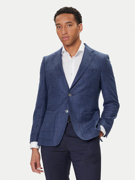 BOSS BOSS Švarkas H-Hutson 50551581 Mėlyna Regular Fit