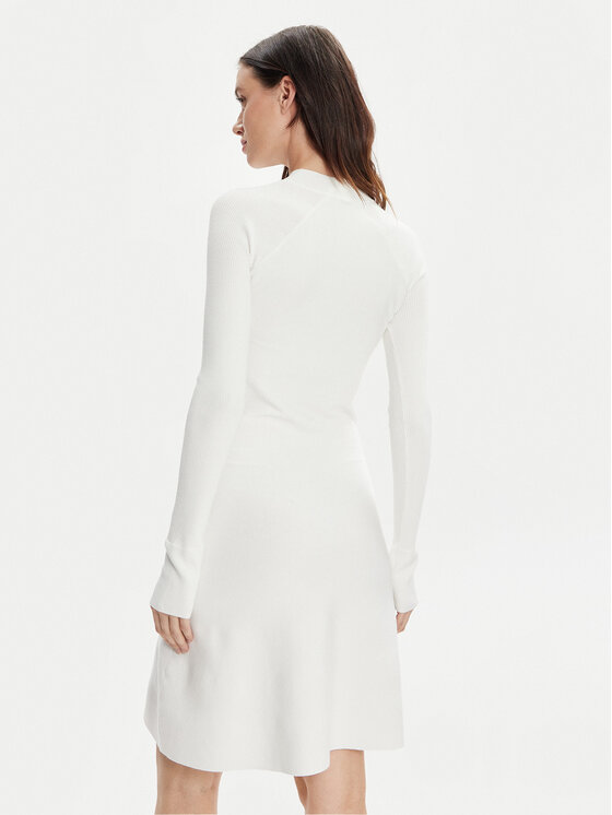 Max Mara Leisure Max Mara Leisure Sukienka dzianinowa Pireo 2416321017 Biały Regular Fit