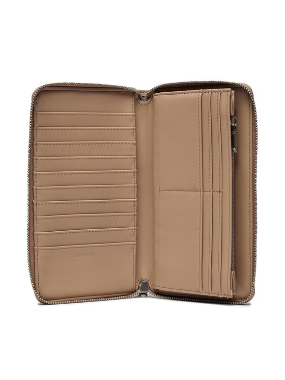 Calvin Klein Calvin Klein Veľká dámska peňaženka Ck Must Z/A Wallet Xl K60K608164 Sivá