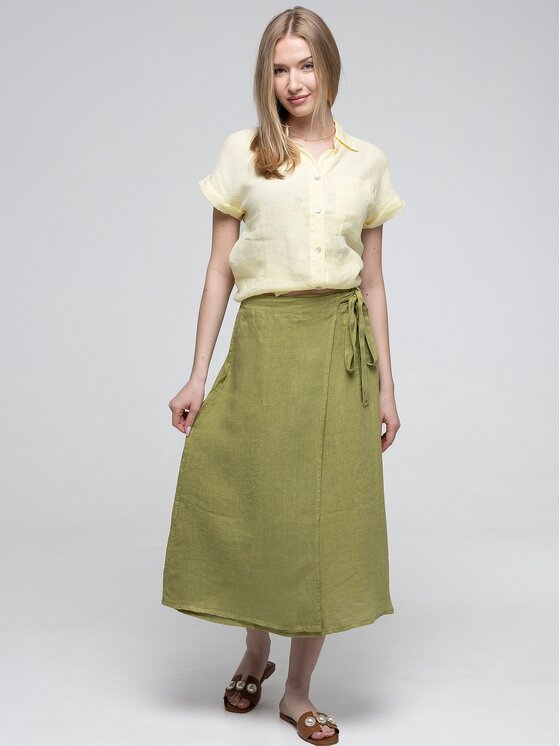 Perso Perso Maxi sukňa JPE266810F Svetlo zelená Regular Fit