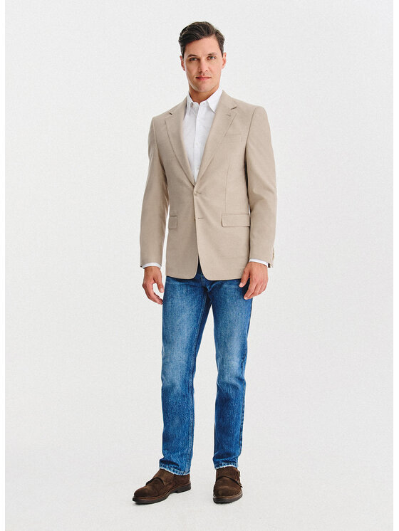 Pako Lorente Pako Lorente Marynarka P25WF-3X-028 Beżowy Slim Fit