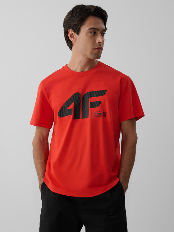 4F 4F T-Shirt COMMERCIAL Czerwony Regular Fit
