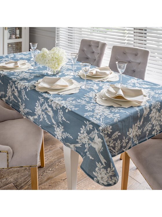 Roseberry Home Roseberry Home Obrus w ptaki Misty Aviary Niebieski