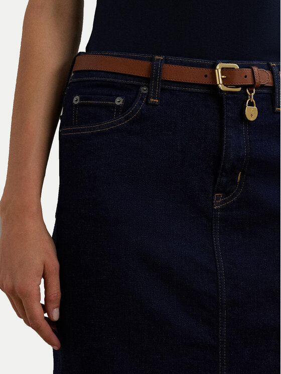 LAUREN RALPH LAUREN LAUREN RALPH LAUREN Spódnica jeansowa 200813134001 Granatowy Straight Fit