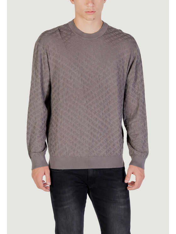 Armani Exchange Armani Exchange Sweter PULLOVER Szary Over Fit