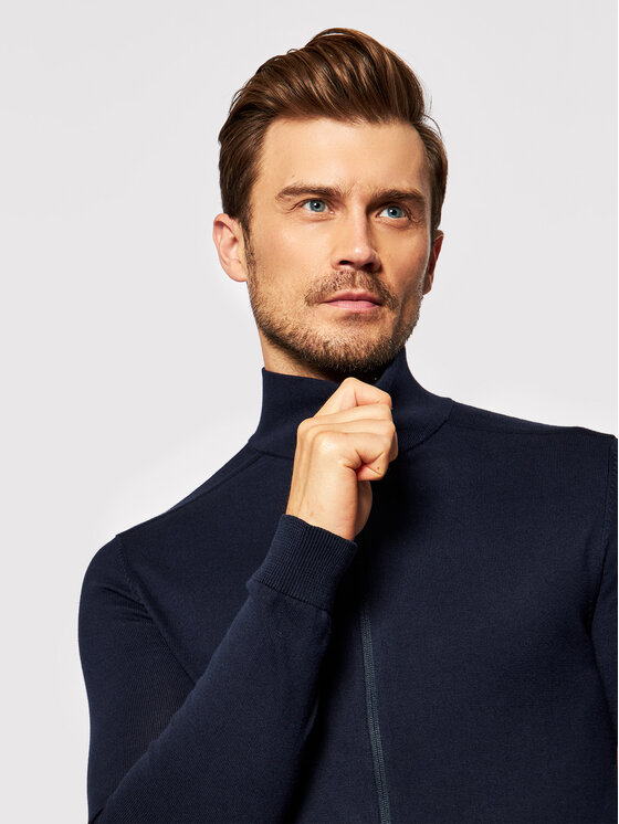 Selected Homme Selected Homme Pletena jopica Berg 16074688 Mornarsko modra Regular Fit