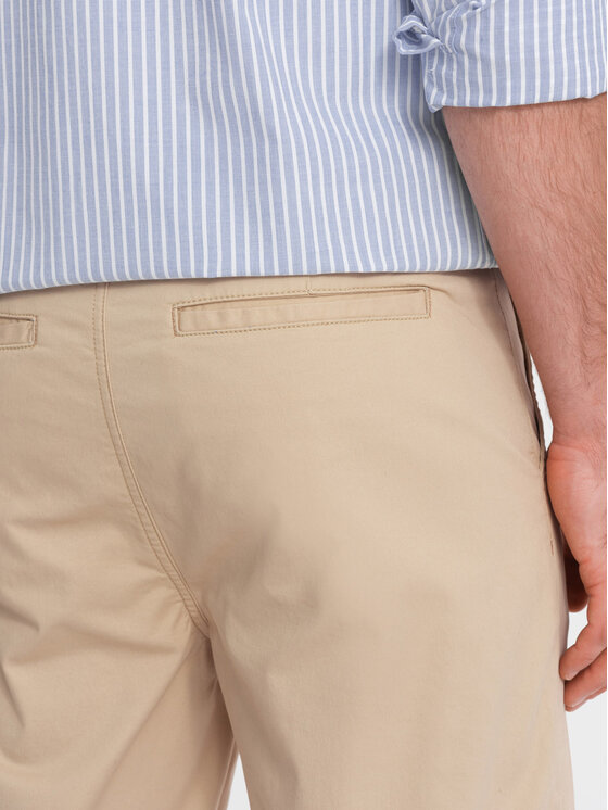 Ombre Ombre Chino kalhoty W421 Béžová Regular Fit