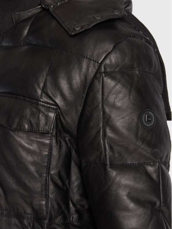 Bugatti Bugatti Lederjacke 222 048 Schwarz Regular Fit