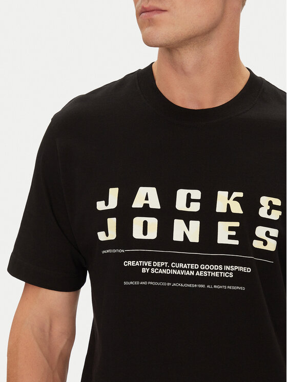 Jack&Jones Jack&Jones Marškinėliai Recharge 12274716 Juoda Relaxed Fit