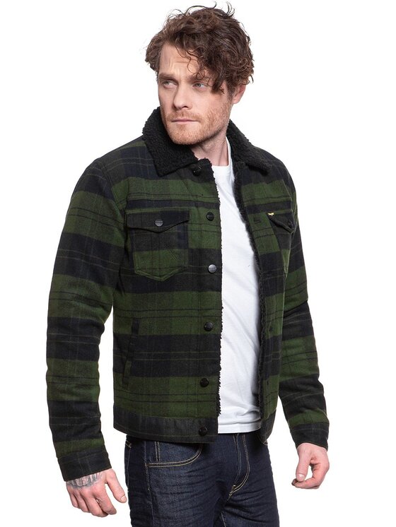 Wrangler Wrangler Giubbotto invernale THE TRUCKER Verde Regular Fit