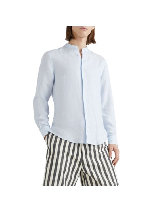 Tommy Hilfiger Tommy Hilfiger Košile LINEN Modrá Slim Fit