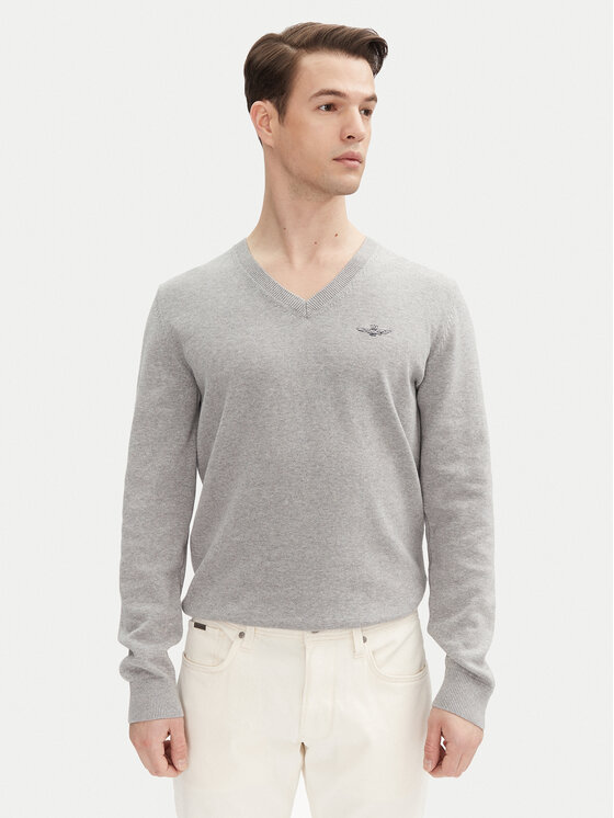 Aeronautica Militare Aeronautica Militare Пуловер 251MA1504L506 Сив Regular Fit