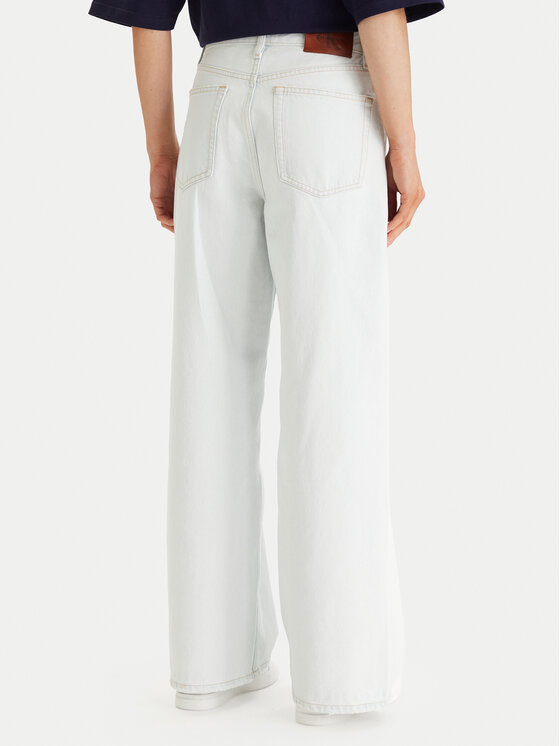 Calvin Klein Jeans Calvin Klein Jeans Jeans hlače LV047F738G Bela Wide Leg