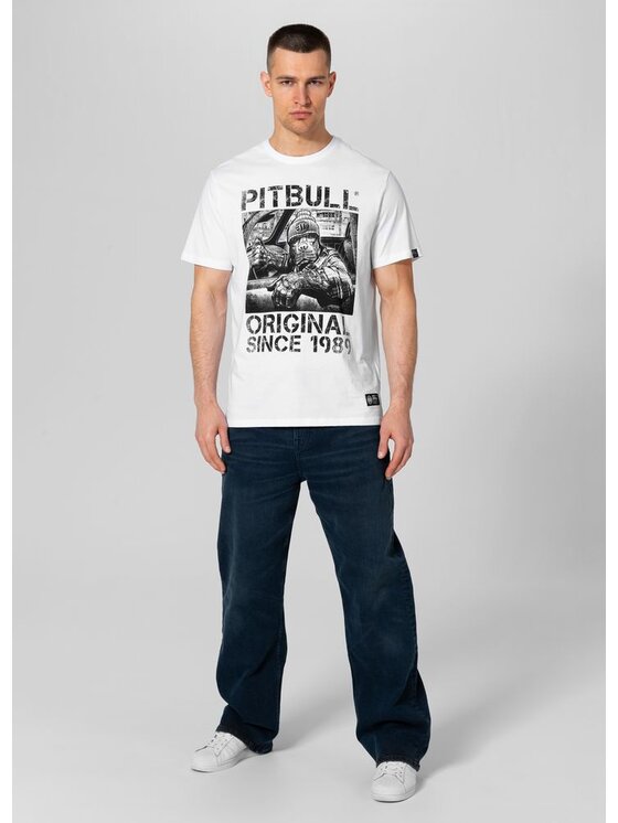 PITBULL PITBULL T-Shirt Koszulka Biały Regular Fit