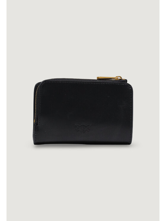 PINKO PINKO Πορτοφόλι MINI WALLET VITELLO SETA Μαύρο