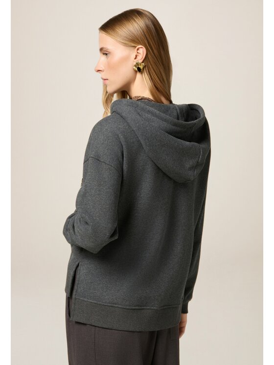 Oltre Oltre Felpa G965J004244N013 Grigio Baggy Fit