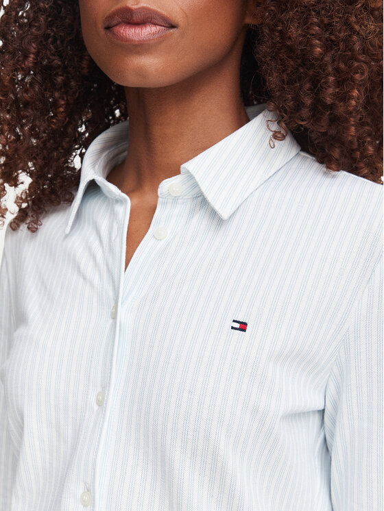 Tommy Hilfiger Tommy Hilfiger Marškiniai 1985 WW0WW43528 Šviesiai mėlyna Slim Fit