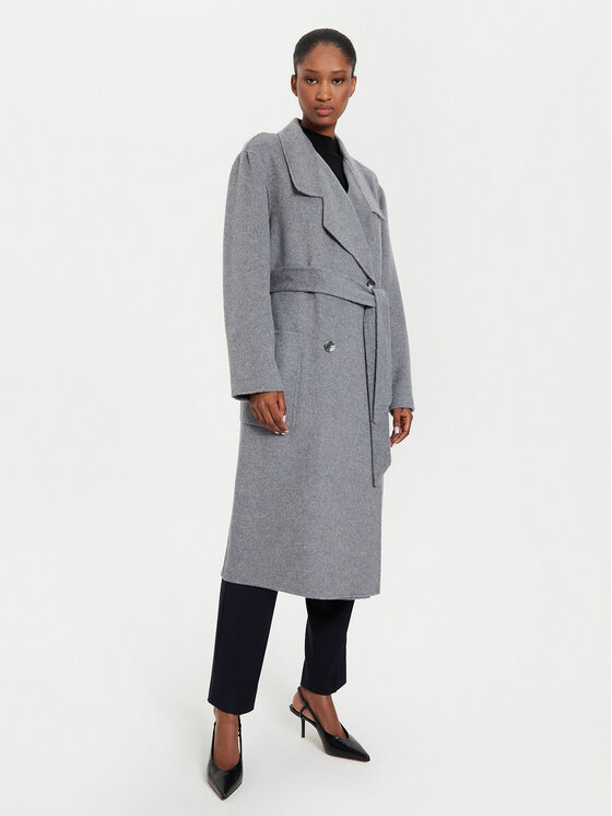 BOSS Boss Вълнено палто Clibari 50521160 Сив Regular Fit