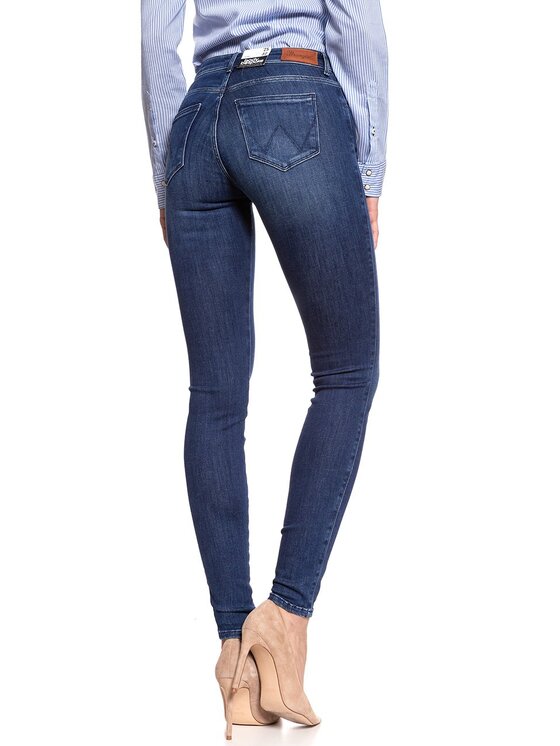 Wrangler Wrangler Jeansy SKINNY Niebieski Skinny Fit
