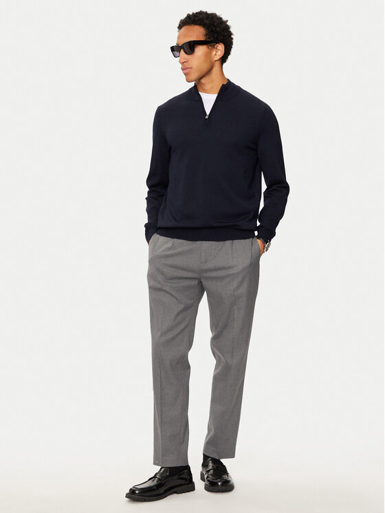 BOSS Boss Sweter Ebenji 50528300 Granatowy Regular Fit