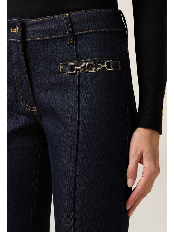 Oltre Oltre Jeansy P405R008677N034 Niebieski Regular Fit