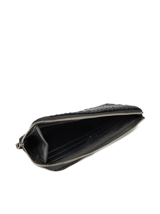 Calvin Klein Calvin Klein Didelė Moteriška Piniginė Ruched Long L-Zip LV04K1085G Juoda