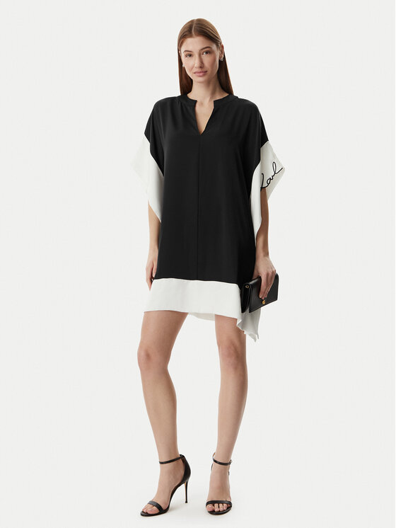 KARL LAGERFELD KARL LAGERFELD Ikdienas kleita B2W13016 Melns Loose Fit