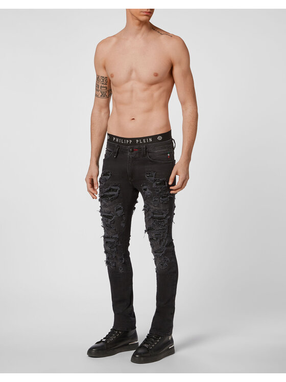 PHILIPP PLEIN PHILIPP PLEIN Džínsy 3297 Čierna Slim Fit