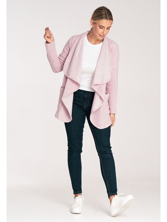 FIGL FIGL Kardigan M1043 Różowy Loose Fit
