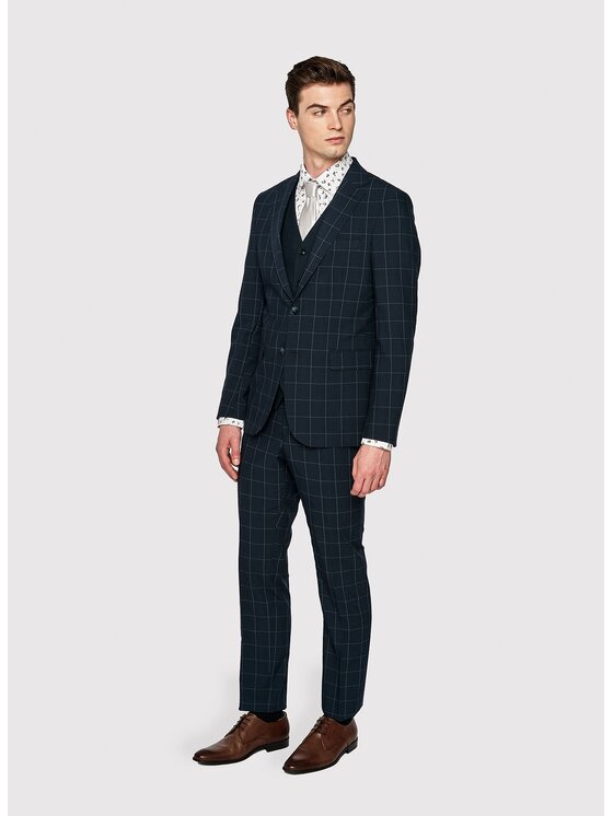 Pako Lorente Pako Lorente Spodnie garniturowe P23SF-6G-001 Granatowy Slim Fit