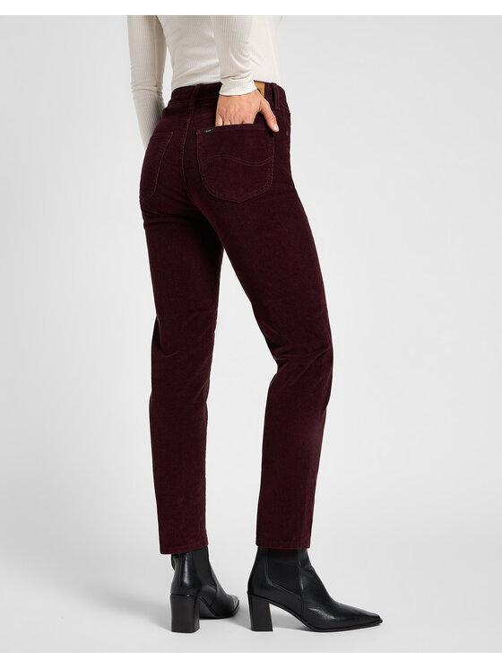 Lee Lee Pantaloni di tessuto CAROL Rosso Straight Fit