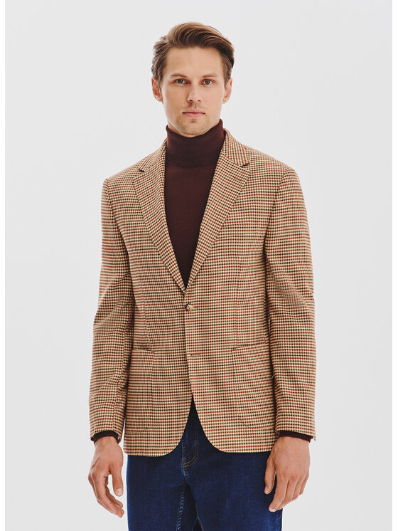 Pako Lorente Pako Lorente Marynarka P25WF-3X-027 Brązowy Slim Fit