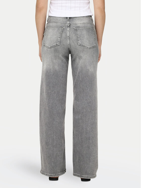 ONLY ONLY Jeansy Madison 15299800 Szary Wide Leg