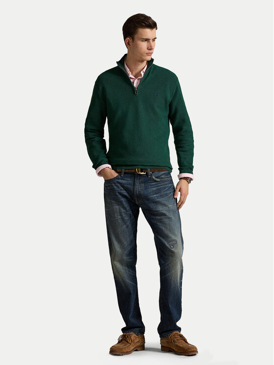 Polo Ralph Lauren Sweter 710932304526 Zielony Regular Fit | Modivo.pl