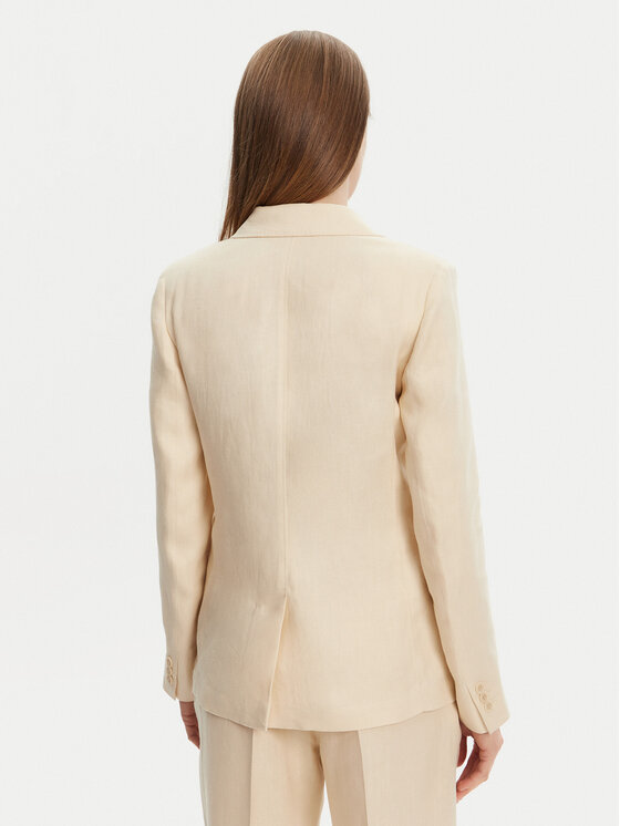 Weekend Max Mara Weekend Max Mara Sakko Nalut 2515041012 Écru Regular Fit