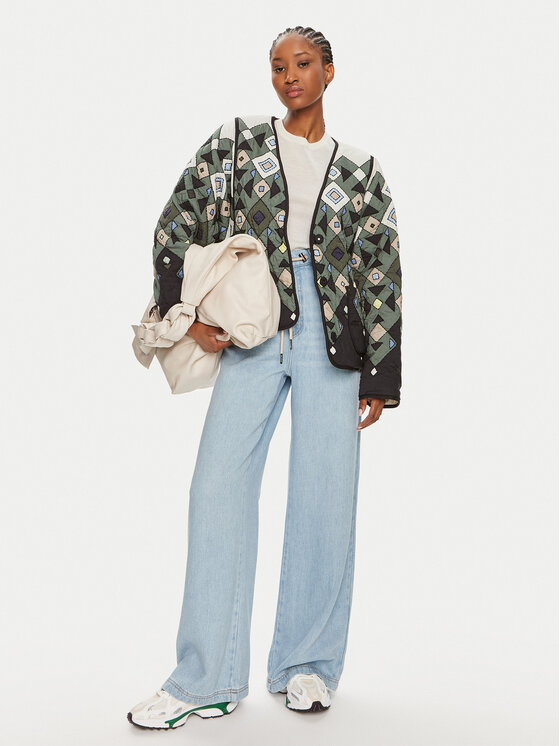 Munthe Munthe Jeansy Obey 242140524206 Modrá Wide Leg