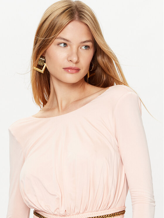 Elisabetta Franchi Elisabetta Franchi Večerní šaty AB-456-32E2-V780 Růžová Slim Fit