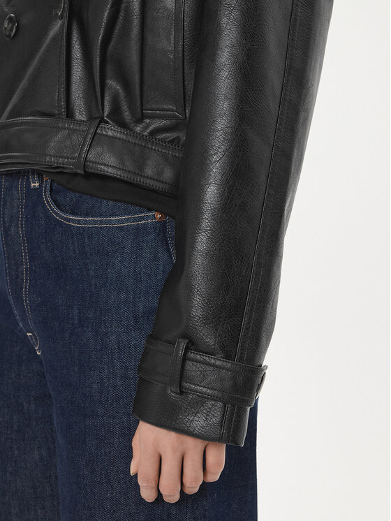 ONLY ONLY Geacă din imitație de piele Vera 15308584 Negru Regular Fit