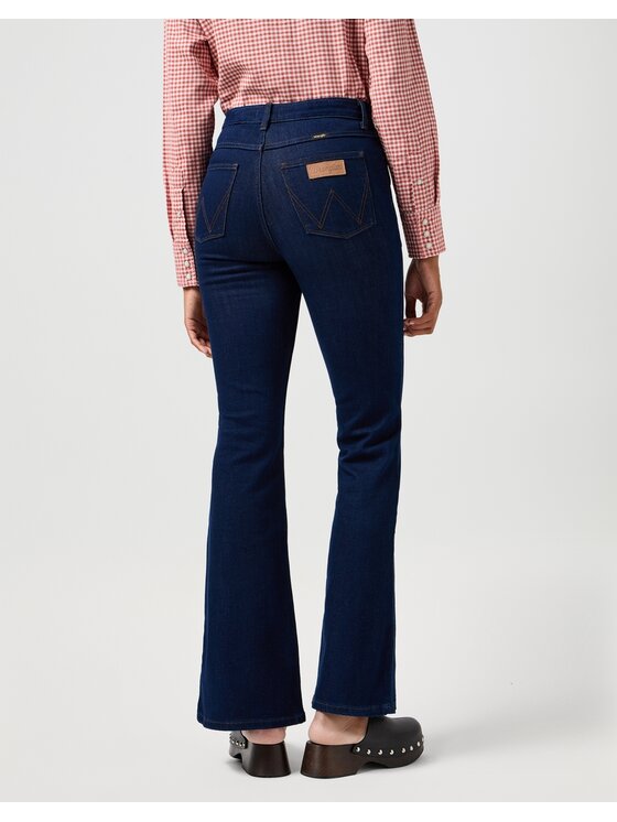 Wrangler Wrangler Jeansy Fierce Flare 112364737 Granatowy Flare Fit