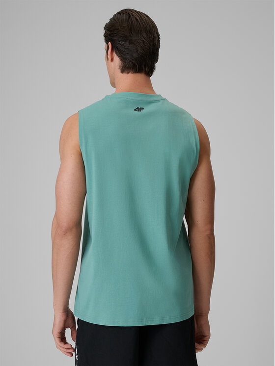 4F 4F Tank top CATCH THE WAVE Turkusowy Standard Fit