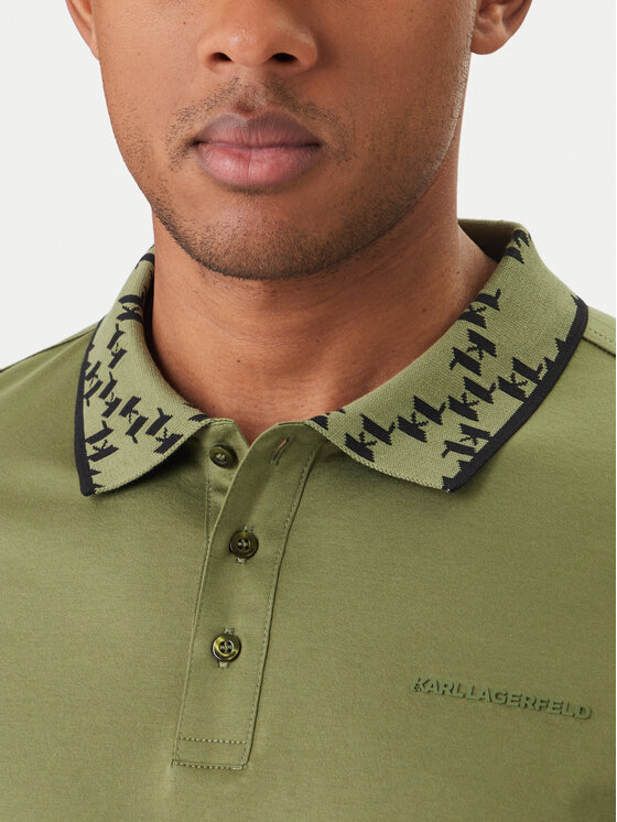 KARL LAGERFELD KARL LAGERFELD Polo 745010 562200 Zelena Regular Fit