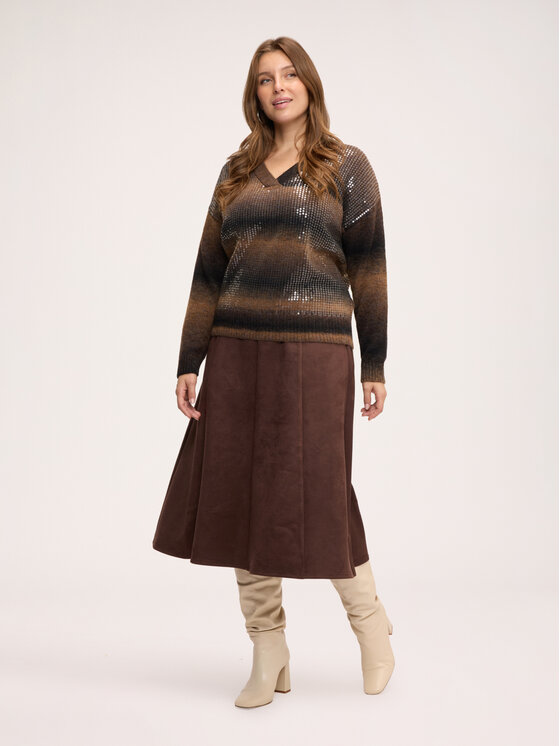 Fiorella Rubino Fiorella Rubino Sweter M464L008731N022 Brązowy Regular Fit