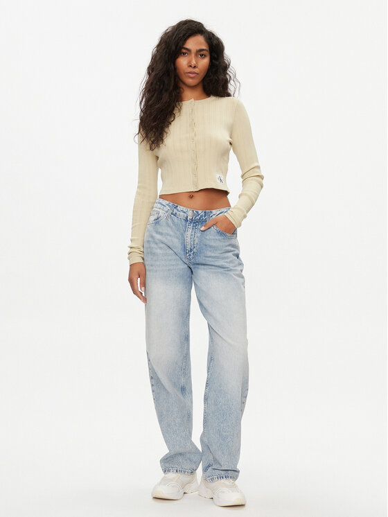 Calvin Klein Jeans Calvin Klein Jeans Kardigán J20J223149 Zöld Slim Fit